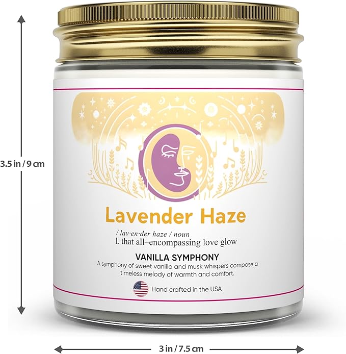 Taylor Inspired Lavender Haze Candle - Long Lasting Soy Wax Candle Gift Set for Taylor Fans - Luxury Scented Candles for Taylor Parties, Home, Birthday Candle - 5 Fragrances (8oz)
