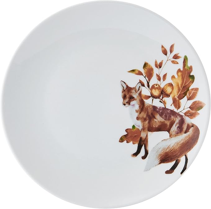 Studio Nova Woodland Wonders Lodge 12 Piece Dinnerware Plate Bowl Set, Service for 4