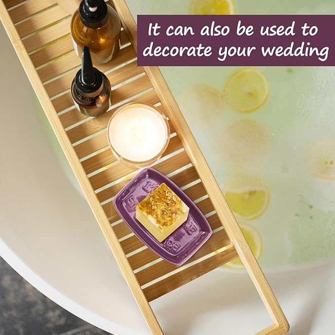 Ceramic Soap Dish, Soap Dish for Shower, Vintage Colorful Soap Holder, Soap Holder with Drain Soap Tray for Bathroom, Shower, and Vanity,Keep Soap Bars Dry