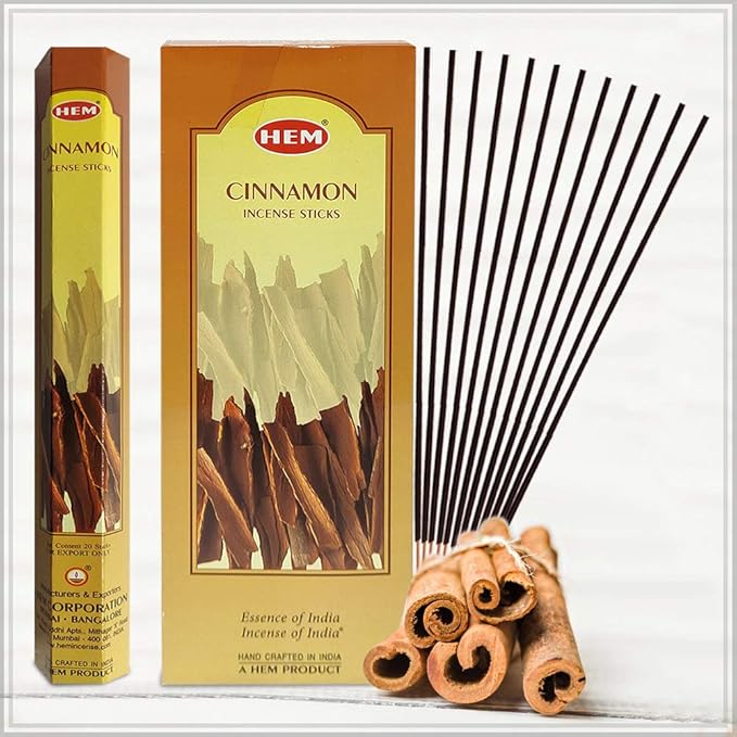 Cinnamon Incense Sticks and Incense Stick Holder Bundle Insence Insense Hem Incense Sticks