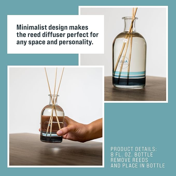 Ulu Lagoon 8oz Coconut Surf Wax Scented Reed Diffuser | The New Reed Diffuser from Will Make Any Room in Your Home, Office, or Apartment Smell Like a Tropical Oasis.