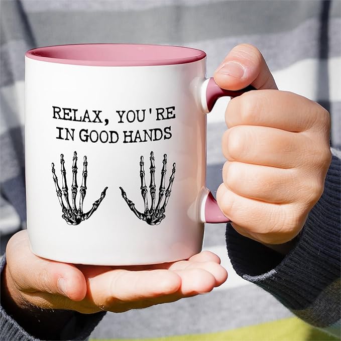 Retreez Funny Orthopedist Mug - 11 Oz Ceramic Coffee or Tea Cup - Humorous Sarcastic Gift for Orthopedic Surgeon, Orthopedic Specialist, Chiropractor - White Mug with Pink Handle and Inner