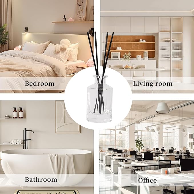 Reed Diffuser Sticks - Reed Sticks -Diffuser Refills - Natural Essential Oil Aroma Diffuser Sticks Rattan Wood Replacement for Aroma Fragrance 120 PCS(19cm*3.5mm Black Color)