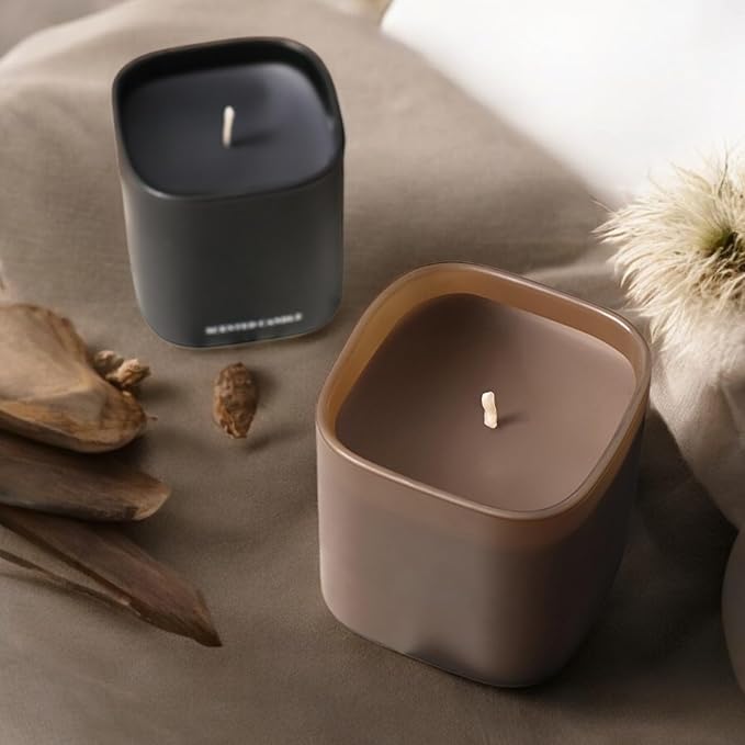 Set of 3 Scented Soy Candles Gift Set 3 Scented Candles, Champagne+Red Teak+Amber Allure,Each Candle Burns for 40-50 Hours, Allowing You to Enjoy Wonderful Aromas for Many Evenings.