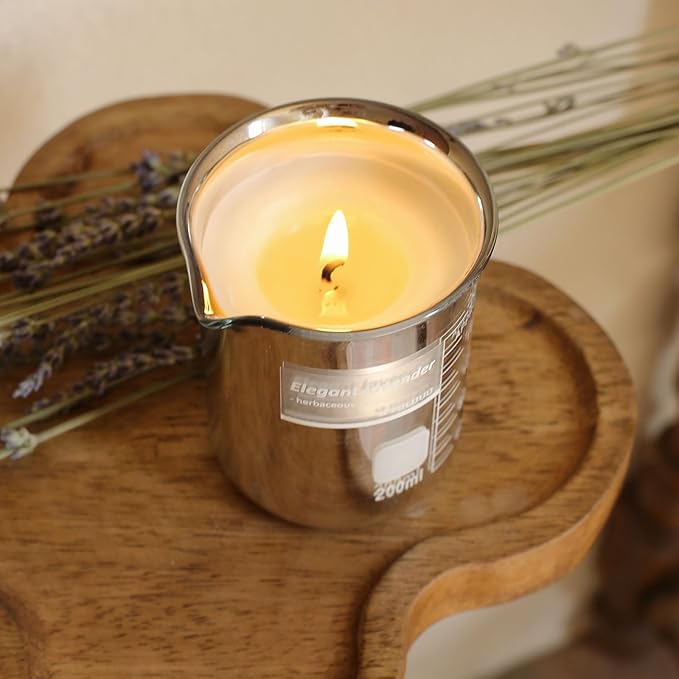 Elegant Lavender Scented Candles for Home - Christmas Gifts for Women Men | Gifts Under 20 Dollars | 40 Hours Long Burning 7oz