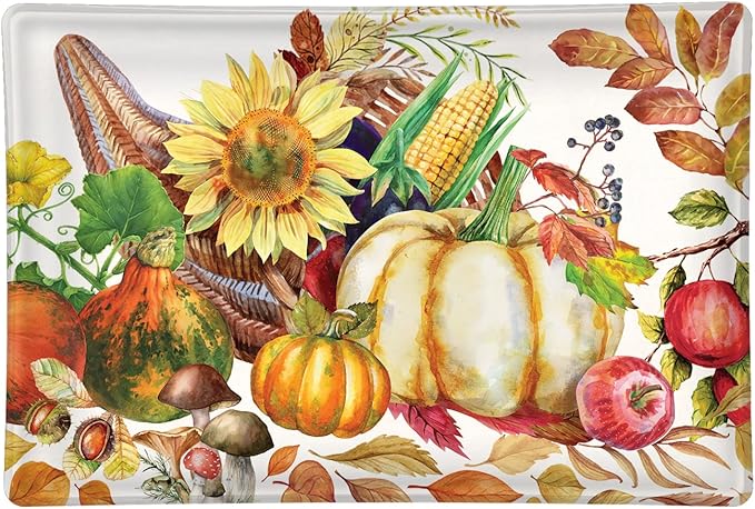 Michel Design Works Rectangular Glass Soap Dish, Pumpkin Prize