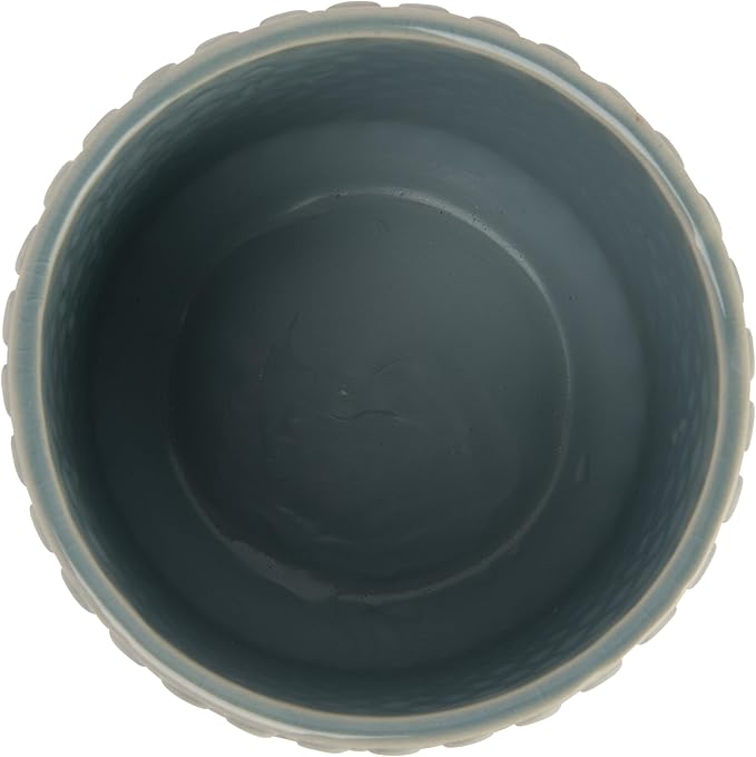 Bloomingville Coastal Stoneware Pot with Raised Dots and Crackle Glaze, Sky Blue, 6"