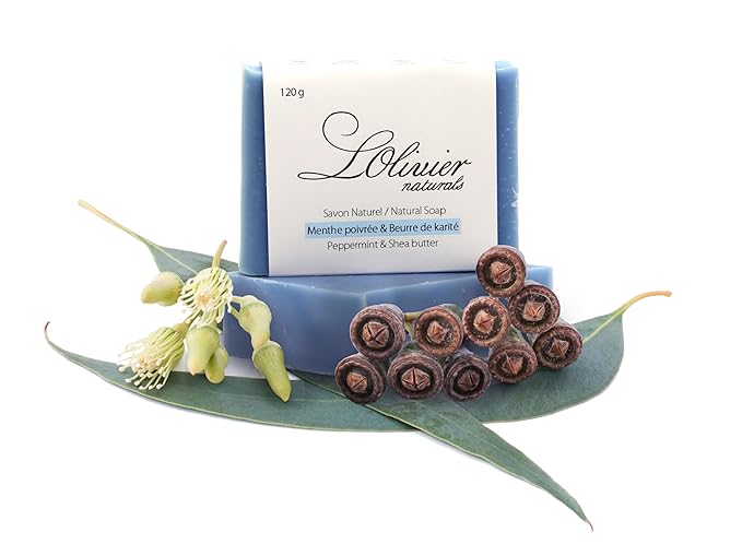 L'OLIVIER NATURALS Bar Soap 2 Pack (Peppermint Eucalyptus)