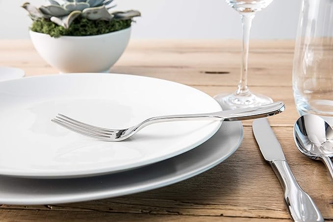 Fortessa Vitraluxe Dinnerware Heirloom Matte Finish Dinner Plate 10.75-Inch, Linen, Set of 4