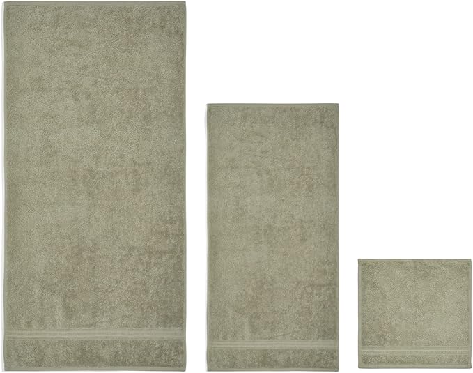 HOMELOVER 100% Organic Cotton Hand Towel Set, 4 Hand Towels, 500 GSM, Hotel Quality, Soft and Very Absorbent, Quick-Drying, GOTS-Certified, Space Gray