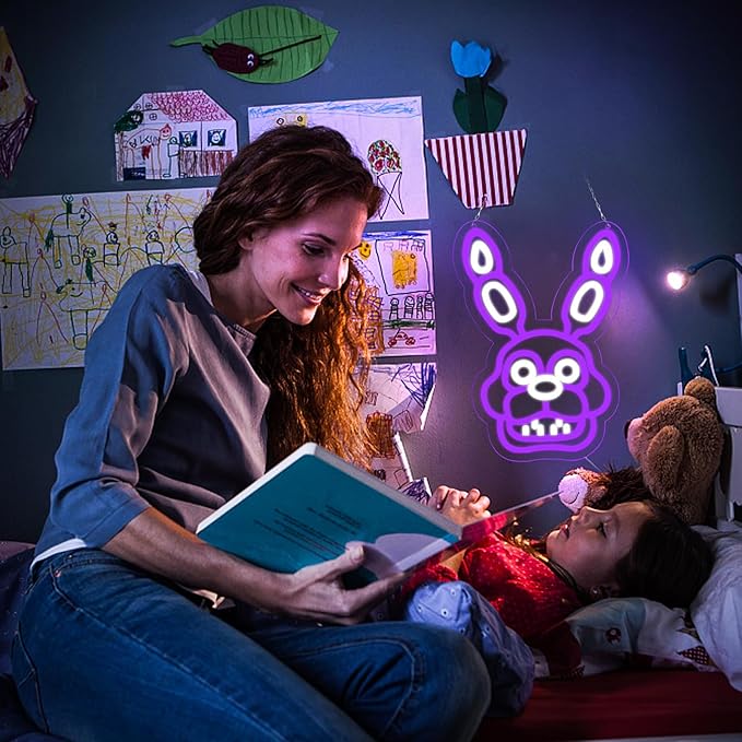 Anime Neon Sign,Bonnie Neon Signs for Wall Decor,LED Neon Lights for Bedroom,Birthday、Christmas Gifts for kids
