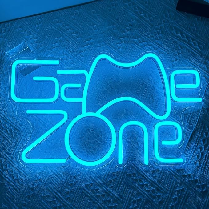 Game Zone Neon Sign,Gamer Neon Light for Game Room Decor,Gaming Neon Light Signs Gift for Teen Boys Room Decor with USB Powered