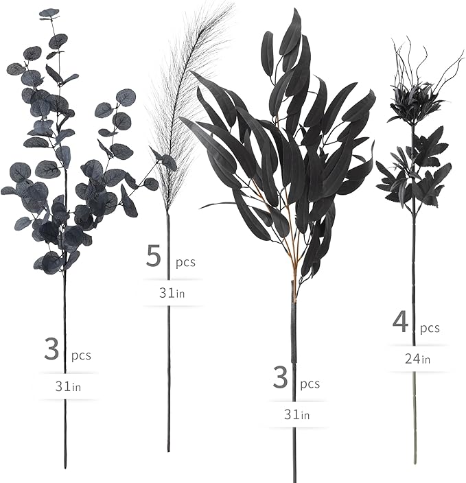 MISSPIN Artificial Flowers with Greenery Stems Faux Plants Indoor Branches for Tall Vase Ultra-Realistic, 15 Pcs Wedding Centerpieces, Home Decor & DIY Bouquets