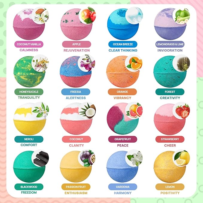Bath Bombs - 25 Extra Large Pcs + 3 Bubble Bars & Dried Flowers - Bubble Bath Shower Salts for Women, Men & Kids - Relaxing Bathbombs Gift Set Bath Essentials Shower Steamers