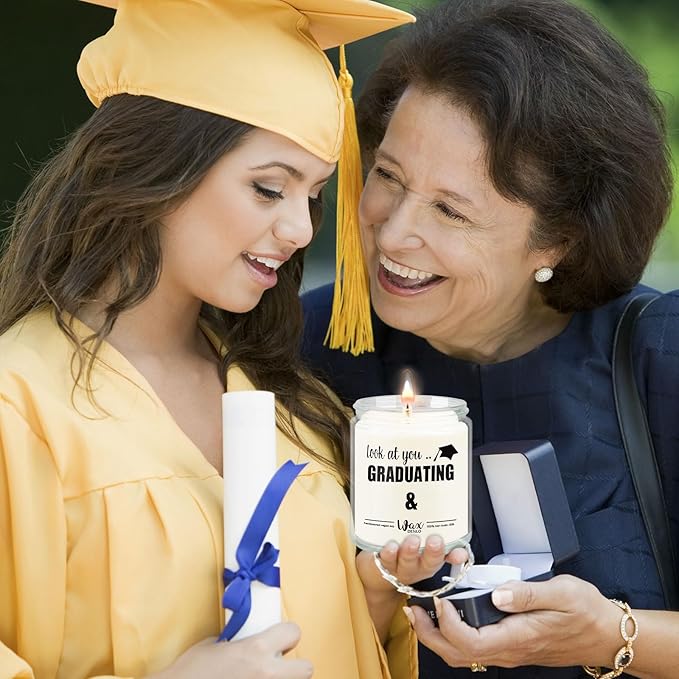 Graduation Gifts for Her Him Funny Graduation Candle Aromatherapy Soy Candles Home Sweet Scented Candles for Class of 2025 High School College Bachelor Degree Gifts