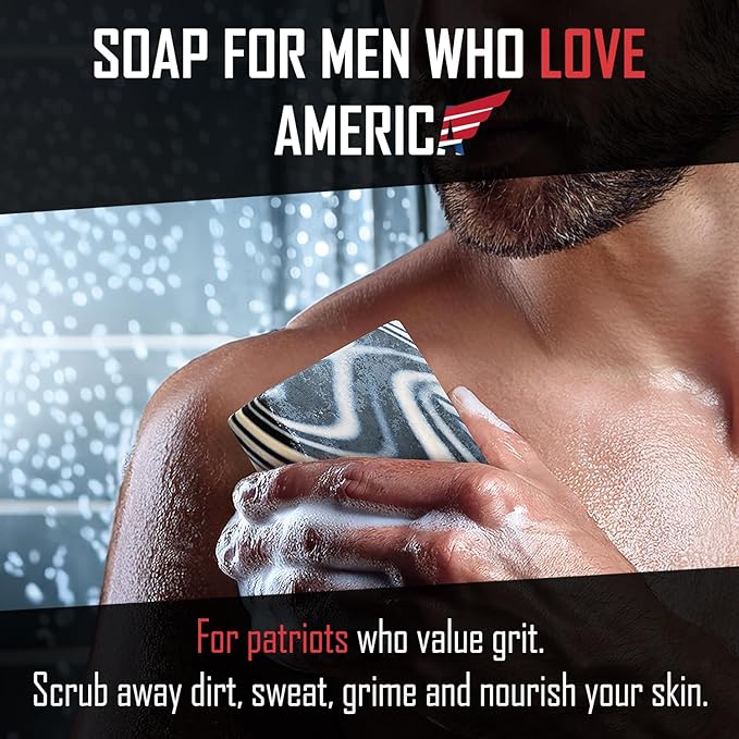 Right Wing Naturals Bar Soap Gift Set for Men | Handcrafted Cold-Pressed | Handmade Organic Soap for Men | Most Popular Flavors | Natural Scented Men’s Bar Soap| Pack of 4 Bars
