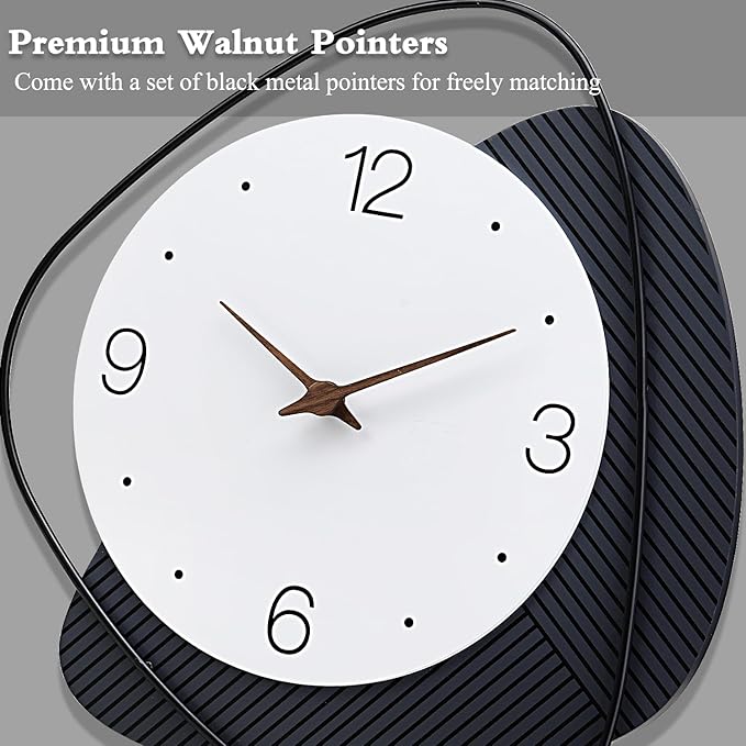 Wall Clock,Silent Non-Ticking Quality Quartz Battery Operated, Large Wall Clock for Living Room,Kitchen,Home,Bathroom,Bedroom Wall Decor,14.5x16inch
