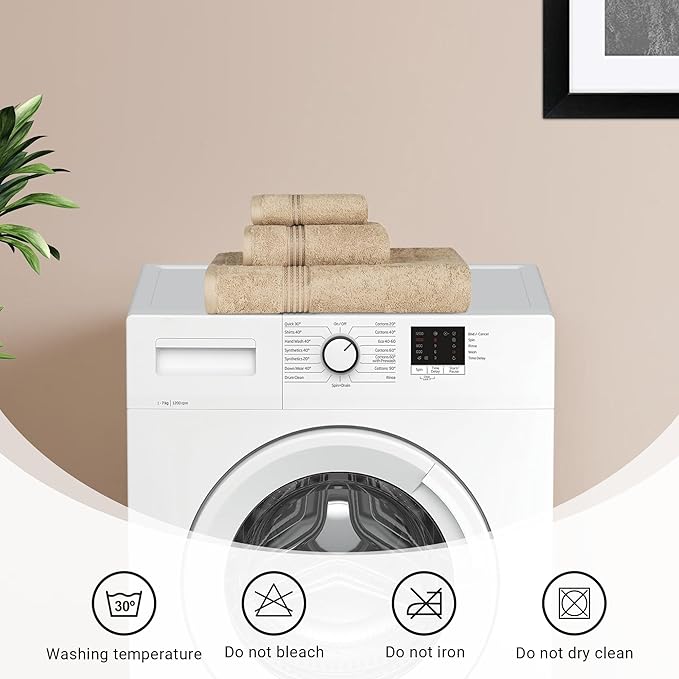 Superior Egyptian Cotton 8-Piece Hand Towel Set, Towel Basics For Quick Dry, Absorbent Small Towels, Facial, Spa, Kitchen, Bathroom Essentials, Apartment, Guest Bath, Soft, Washcloth, Taupe