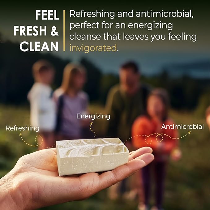 Eucalyptus Bar Soap for Men and Women, Made with Organic Ingredients, Handmade in the USA, Moisturizing and Therapeutic for Face/Body, Soap Bar for Sensitive Skin