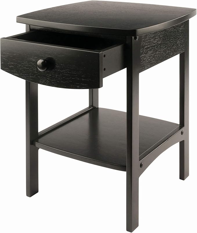 Winsome Claire Accent Table, 18 in, Black