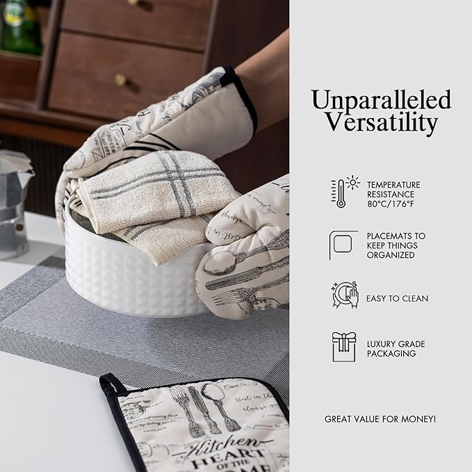 Placemats Set of 6 - Easy Clean Woven Vinyl Placemats for Dining Table, Indoor/Outdoor Place Mats, Washable PVC Table Mats (Silver Cube)