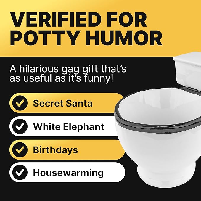 Fairly Odd Novelties Ceramic Toilet Coffee Mug, 12 fluid ounces
