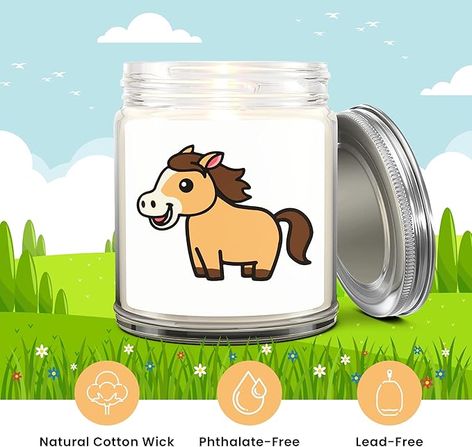 1OAK Lavender Scented Candles - Horse Candle - Horse Lover Gifts for Women Unique - Made in USA