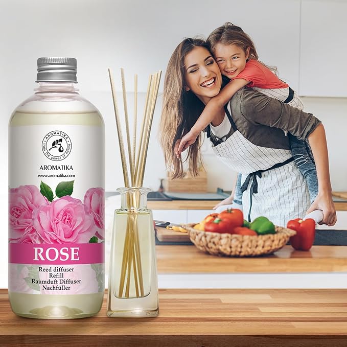 Rose Reed Refill Diffuser 17 Fl Oz - Room Diffuser Refill - Home Fragrance - Room Freshener - Scented Diffuser with Rose Aroma - Diffuser with Rose Scent - Floral Fragrance