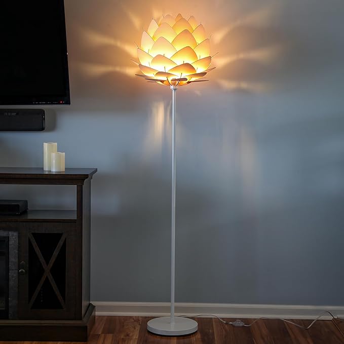 Brightech Artichoke Design Unique 68 Inch Tall Free Standing Pole LED Floor Lamp
