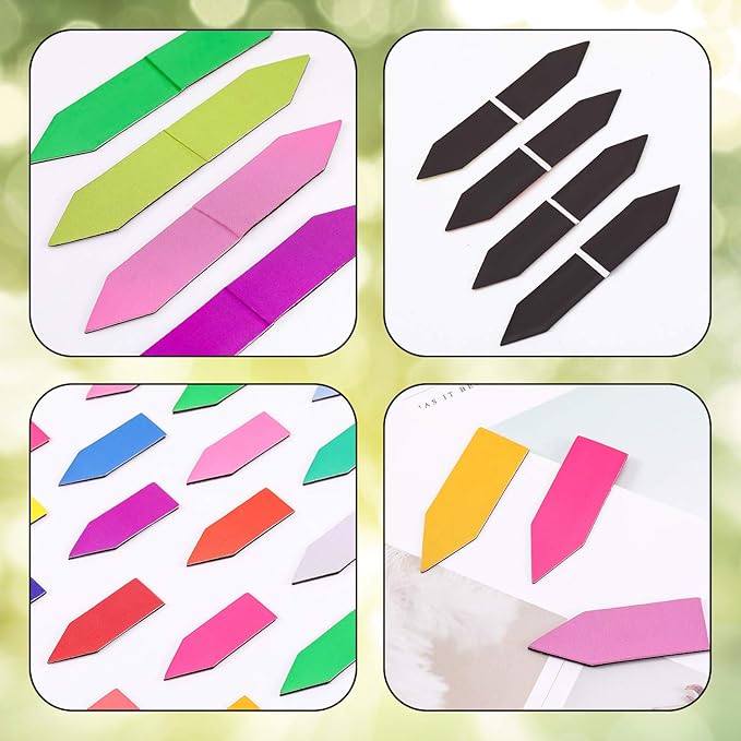 96 Pieces Arrow Shaped Magnetic Bookmark Colorful Magnet Page Markers Magnetic Page Clips for Students Teachers School Home Office Reading Supplies (Bright Color Set)