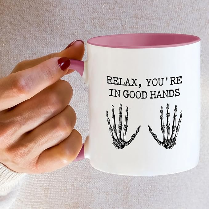 Retreez Funny Orthopedist Mug - 11 Oz Ceramic Coffee or Tea Cup - Humorous Sarcastic Gift for Orthopedic Surgeon, Orthopedic Specialist, Chiropractor - White Mug with Pink Handle and Inner