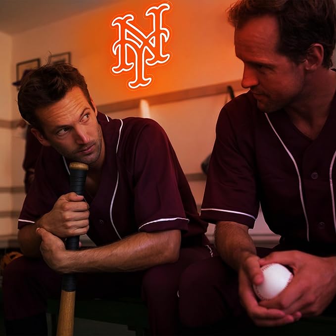 Baseball Neon Sign for Wall Decor Baseball Sport Team LED Neon Light for Man Cave Dormitory Bar Club Birthday Gifts for Sport Fans USB Powered(ZKXD314)