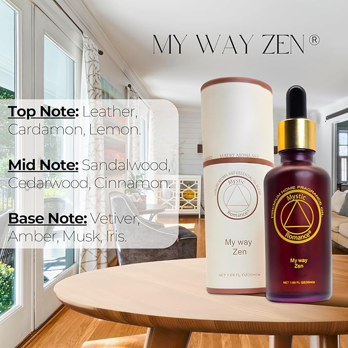 Mystic Romance My Way Zen Premium Home Fragrance Oil - for Aroma Oil Diffusers and Burner Oil Lamps (50ml, My Way Zen)