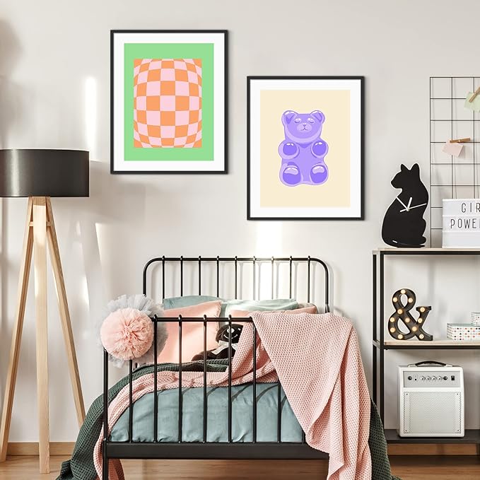 Habseligkeit Posters for Room Aesthetic, Danish Pastel Wall Art Posters, Preppy Pink Room Decor, Cute Room Decors for Girls Aesthetic Bedroom(8x10inch, Unframed