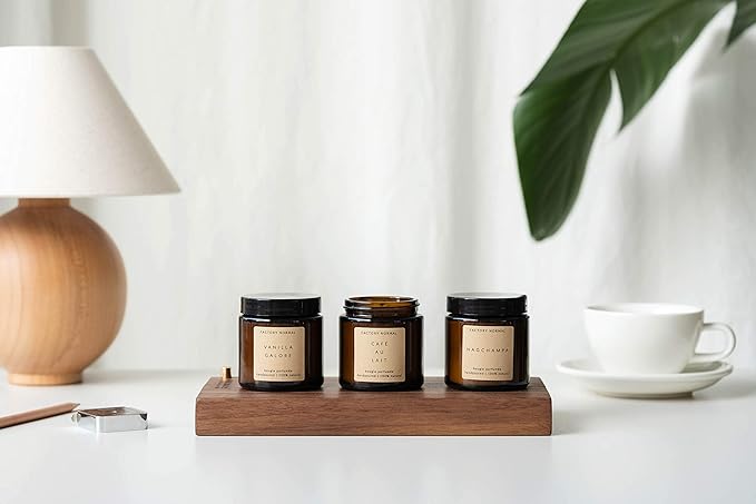 Cleopatra Floral Scented Soy Candles, Factory Normal Handmade Amber Jar Candle, 4oz, 18 Hour Burn Time