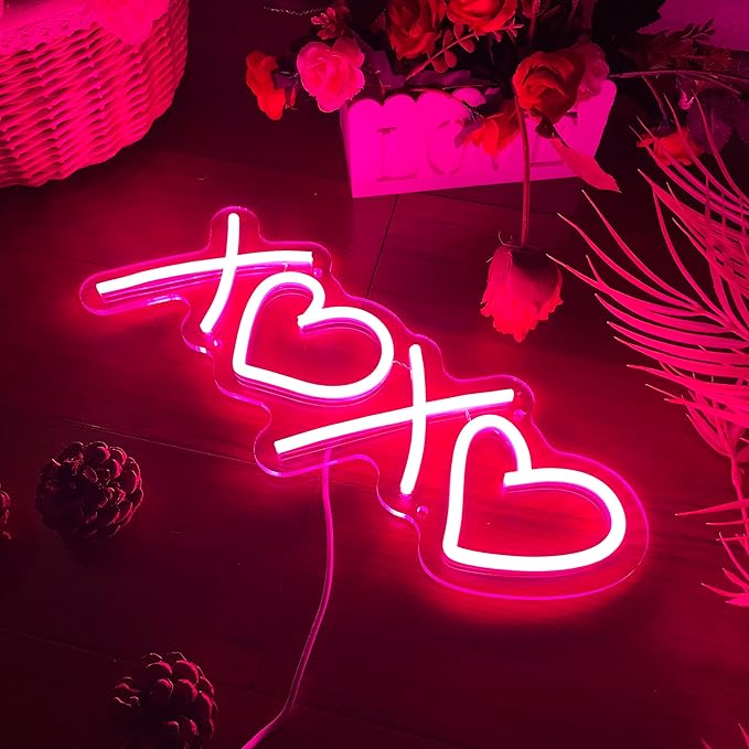 Neon Sign for Wall Decor Bedroom Birthday Party Gift Boyfriend Girlfriend Lover Teens Kids Room USB Operated Led Light Sign,Pink 16 x 6.3 Inch
