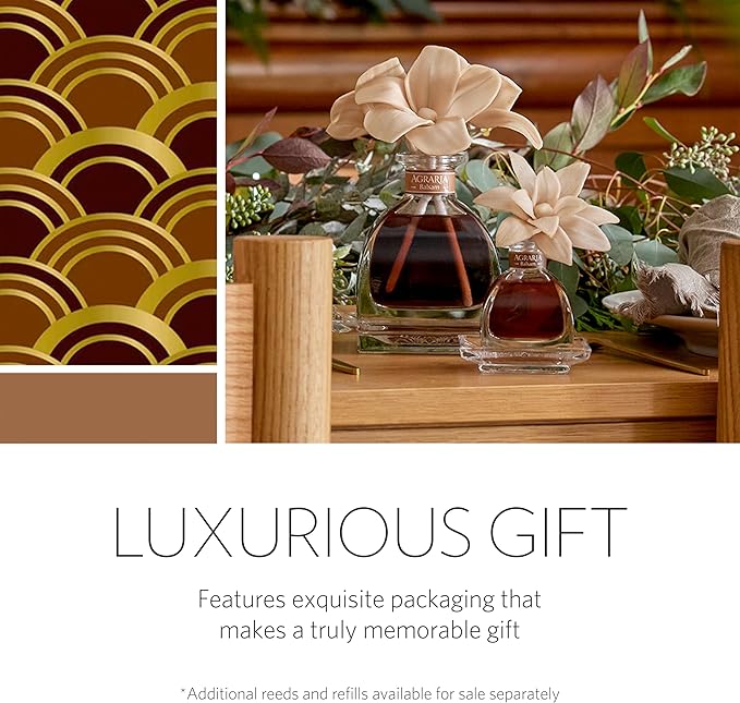 AGRARIA PetiteEssence Flower and Reed Diffuser Set, Hand Crafted Sola Flower Botanical Home Fragrance Diffuser, Scented Oil Reed Diffuser, Flower and Reed Diffuser Gift Set for All Occasions