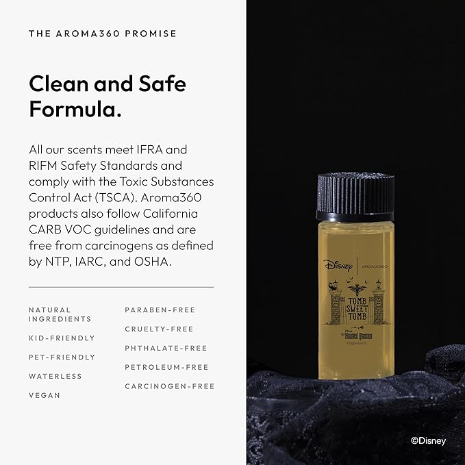 Aroma360|Disney | Tomb Sweet Tomb Oil Blend | Haunted Mansion Inspired Diffuser Oil | Aromatherapy Scent Diffuser Oil | Cinnamon, Tonka and Bergamot 1.7 fl oz, 50 mL