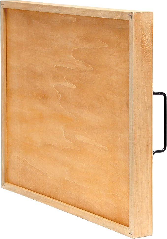 Elegant Designs HG2000-NTU Decorative Wood Serving Tray w/Handles, 15.50" x 12", This is Us, Natural Wood