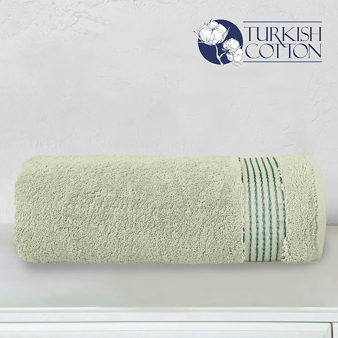 Elegant Comfort Premium Turkish Cotton 1 Piece Jumbo Bath Towel - 35 x 70 inch, Luxurious Hotel Spa Quality 100% Turkish Cotton Large Bath Towel - Highly Absorbent - Soft Bathroom Towel, Mint Green