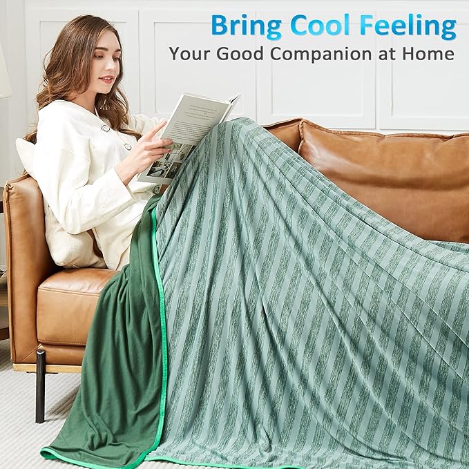 Guohaoi Cooling Blanket (90"x108"King Size) for Hot Sleepers,Absorbs Heat to Keep Body Cool for Night Sweats,100% Oeko-Tex Certified Cool Fiber,Breathable,Comfortable,All-Season.