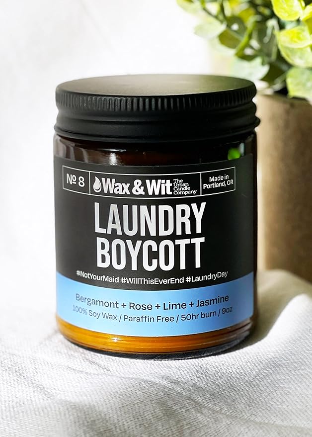 Wax & Wit Funny Soy Candle Gift for Women - Humorous, Aromatherapy Soy Wax Candle, Ideal for Housewarming, Coworker, Birthday – Bergamot, Rose, Lime, Jasmine - 9oz
