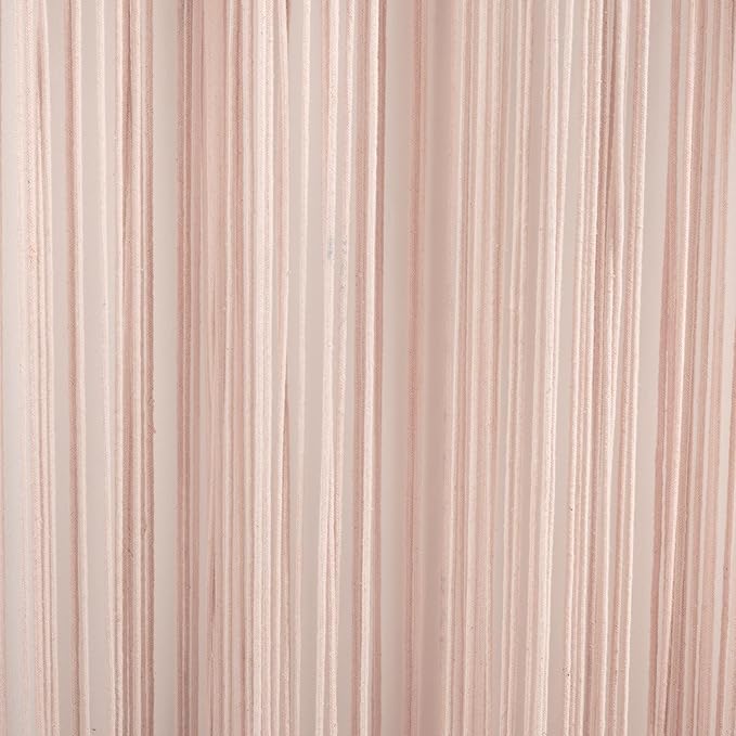 Lush Decor Boho Macrame Textured Cotton Window Curtain Panel, Single Panel, 40" W x 84" L, Blush - Doorway Curtain - Room Divider, Wedding Or Wall Decor - Boho Curtain - Macrame Curtains for Windows