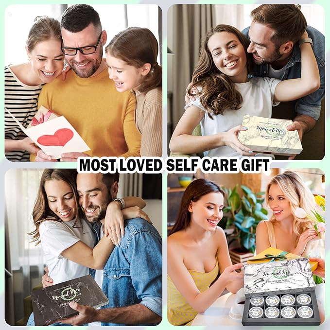 Shower Steamers Aromatherapy, Fathers Day Gift for Dad, Shower Bombs w/Organic Essential Oils for Vaporizing Steam Spa Relaxation, Shower Tablets, Shower Melts, Relaxing Self Care Gift for Men, Women