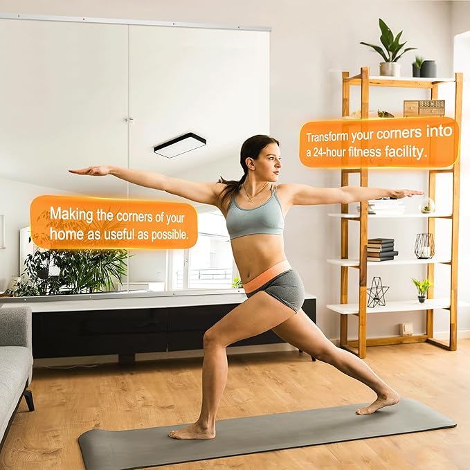 Delma Home Gym Mirror, 54''x30''x2PCS, Large Full Body Mirror for Yoga, Glass Frameless Mirror for Wall Mounted, Wall Mirror for Home Gym, Garage, Bedroom, Bathroom