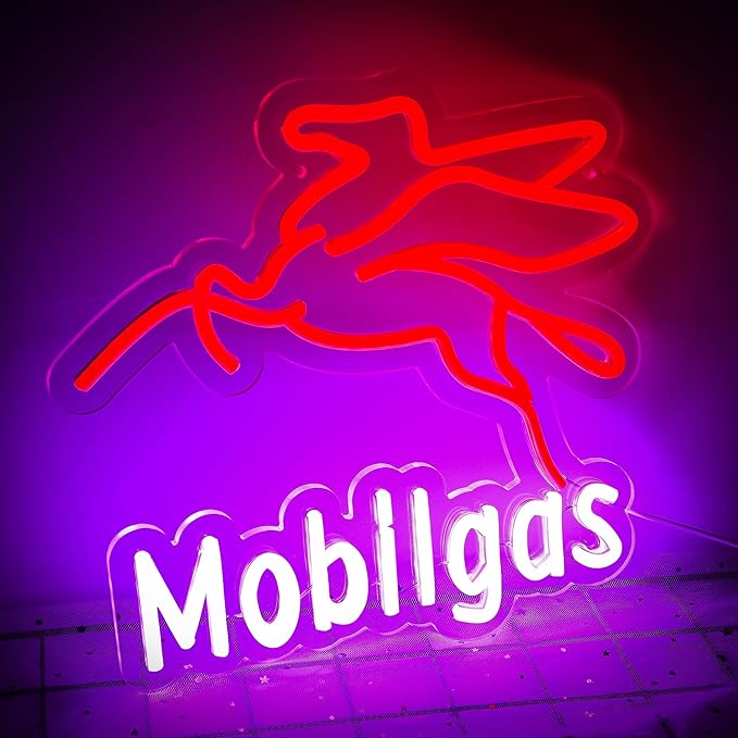 Gasoline Neon Sign for Gas Station Personalized Led Sign for Man Cve Neon Sign for Garage,Auto Repair Shop,Birthday Gift for Men,Size12.5 * 12.2inch(ZYLD085)