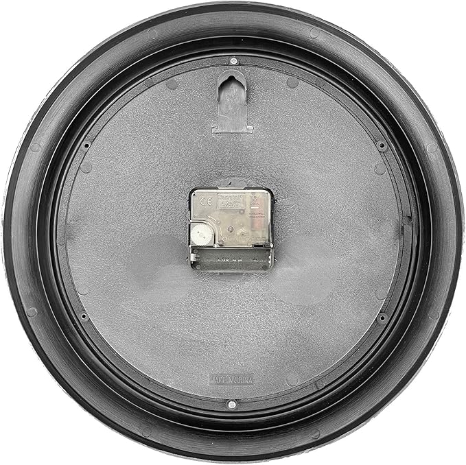 Plumeet Small Retro Wall Clock, 10'' Non Ticking Classic Silent Vintage Wall Clocks Decorative Kitchen Living Room Bedroom, Roman Numerals, Battery Operated, Black