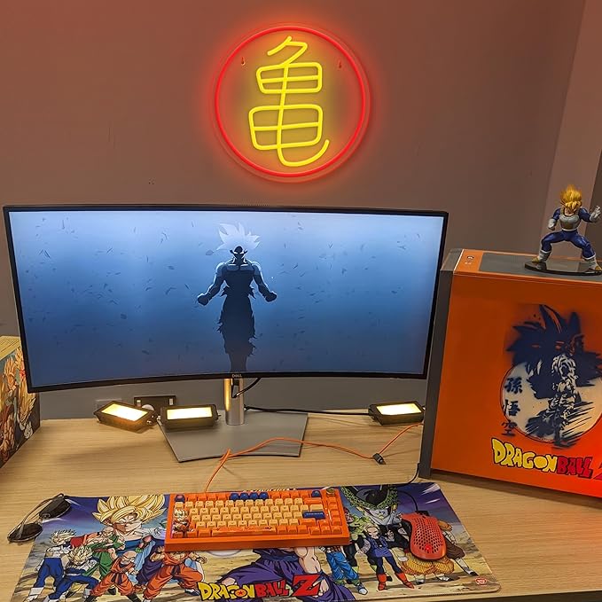 Anime 龟 Neon Sign for Wall Decor, Japanese Anime LED Sign Light,USB Powered Dimmable Neon Night Light for Man Cave, Bedroom, Game Room, Bar, Pub, Unique Gift for Anime Lovers