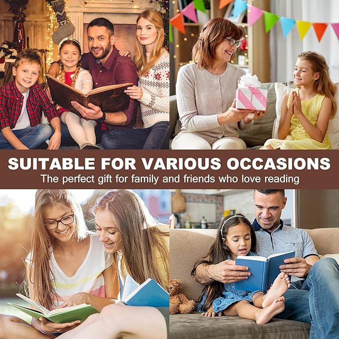 Magnetic Bookmark, 4Pcs Personalized Leather Retro Bookmark Magnetic Page Markers for Book Lovers, Readers, Kids