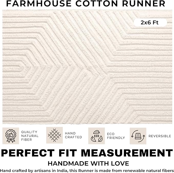 Boho Runner Rug 2x6' Washable Kitchen Rugs with Tassels Indoor Farmhouse Rugs for Bedroom Aesthetic Tufted Rug for Laundry Room Doorway Living Room_Pestal Linen